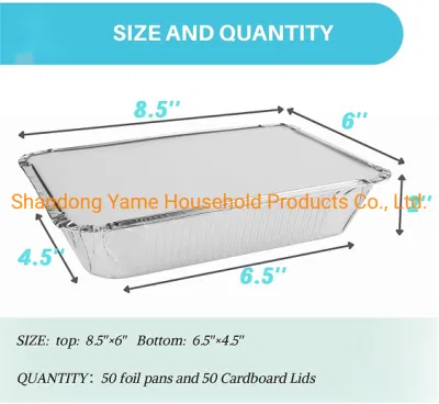 Recipientes de alimentos descartáveis ​​para panela de folha de alumínio para churrasco Pan Pizza Pan
